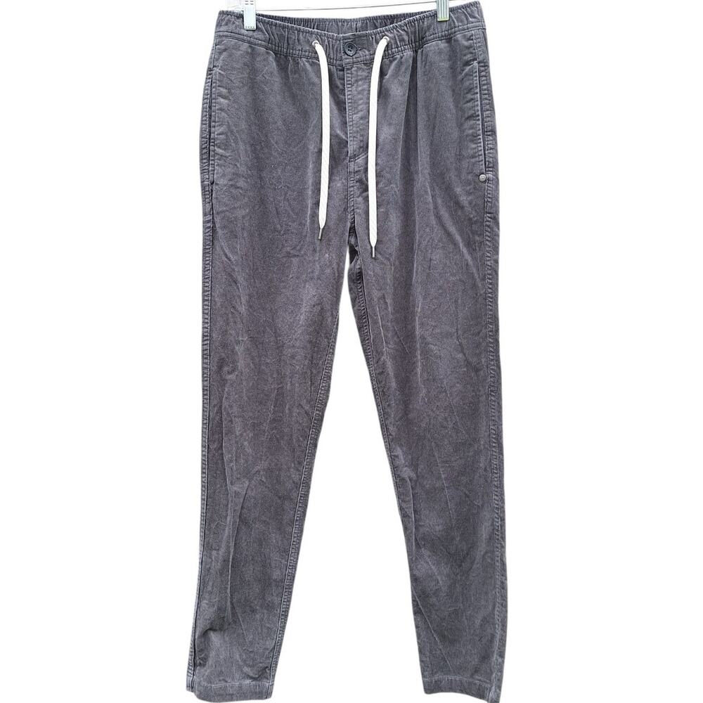 Vuori Mens Optimist pant corduroy casual pants w drawstring 2 way stretch gray